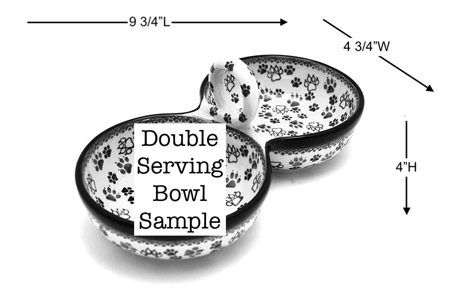 Polish Pottery Bowl - Double Serving - Huckleberry Image a