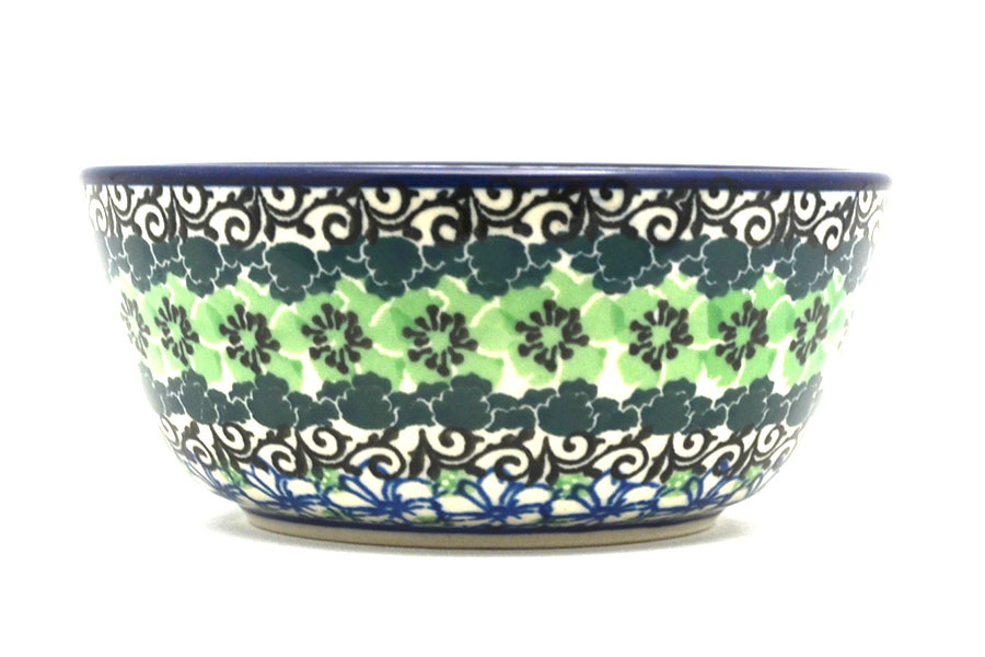 Polish Pottery Bowl - Ice Cream/Dessert - Kiwi Image a