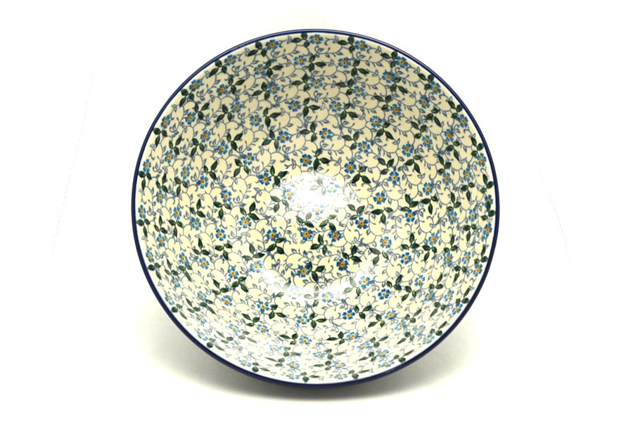 Polish Pottery Bowl - Larger Nesting (9") - Forget-Me-Knot Image a