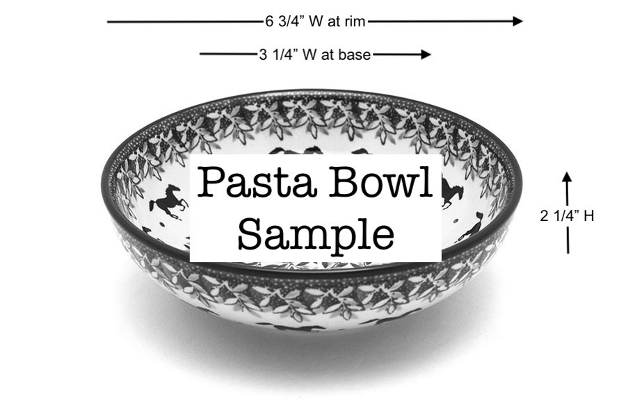 Polish Pottery Bowl - Contemporary Salad - Christmas Trees Image a