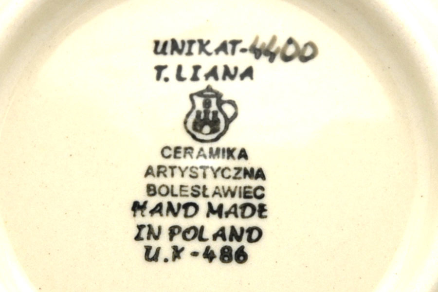 Polish Pottery Bowl - Soup/Pasta - Unikat Signature - U4400 Image a
