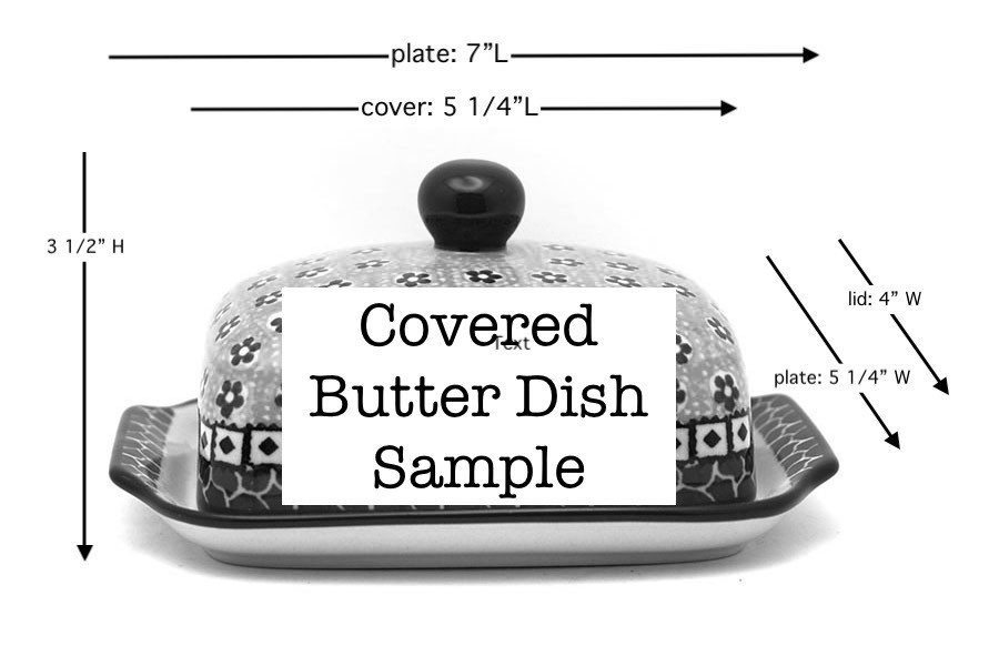 Polish Pottery Butter Dish - Maple Harvest Image a