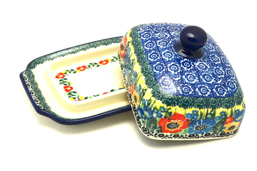 Polish Pottery Butter Dish - Unikat Signature - U4578 Image a