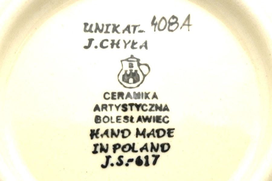 Polish Pottery Mug - 11 oz. Bubble - Unikat Signature U408A Image a