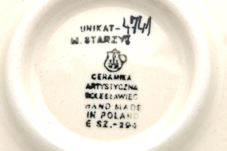 Polish Pottery Mug - Big Straight Sided - Unikat Signature - U4741 Image a