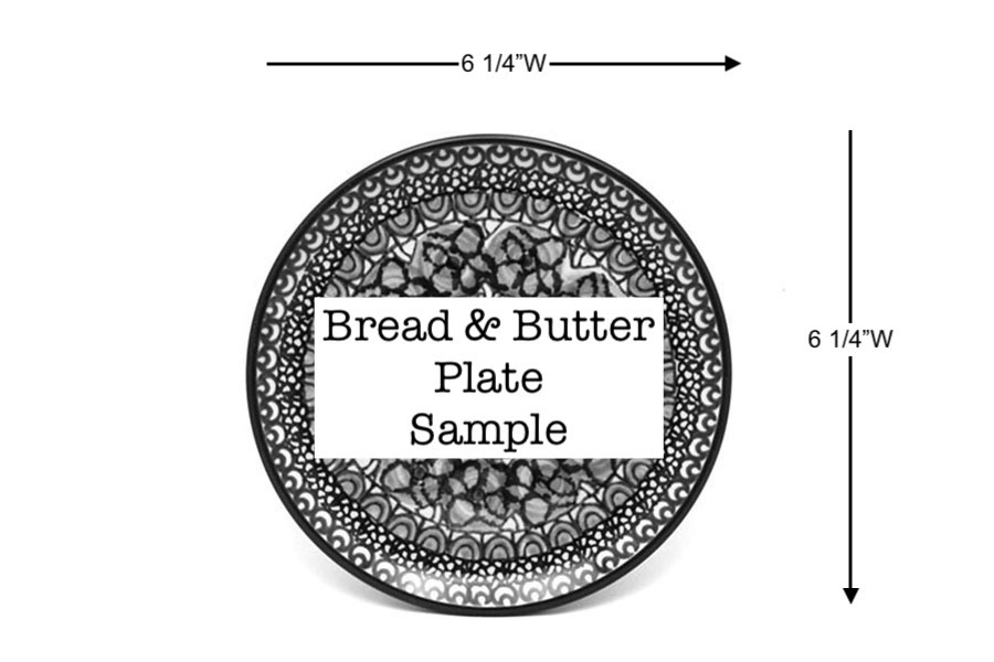 Polish Pottery Plate - Bread & Butter (6 1/4") - Tulip Trellis Image a