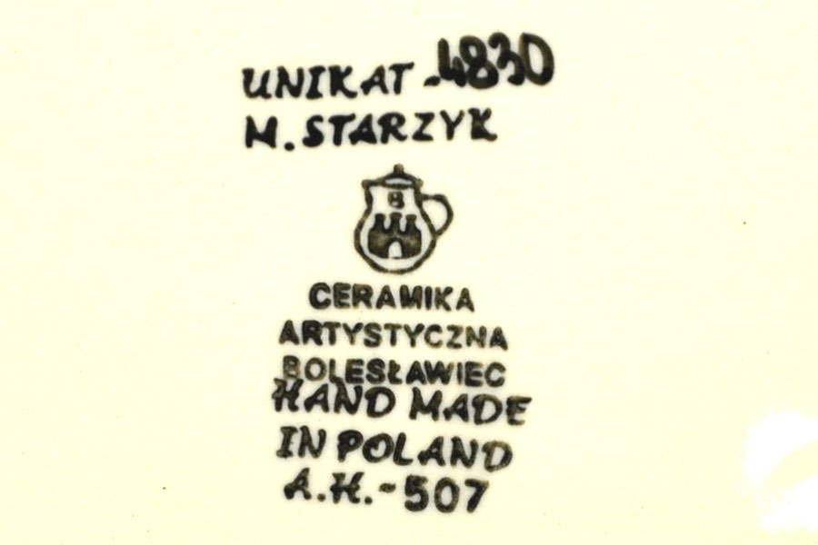 Polish Pottery Plate - Salad/Dessert (7 3/4") - Unikat Signature U4830 Image a