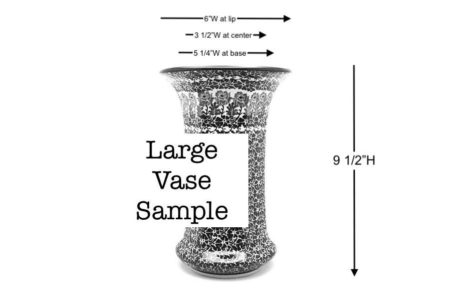 Polish Pottery Vase - Large - Midnight Image a