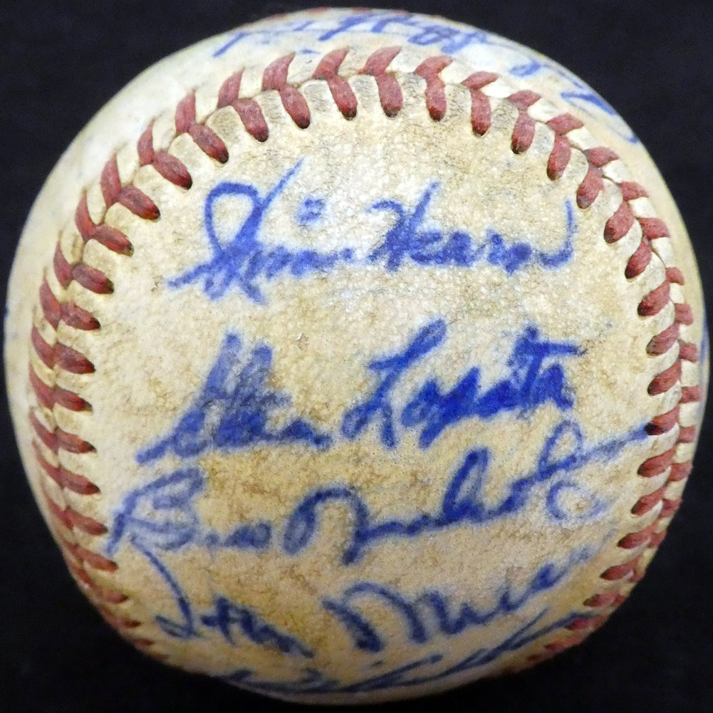 Stan Musial Autographed Signed 1950 Spring Training Official Baseball With  20 Total Signatures Including & Enos Slaughter Beckett Beckett