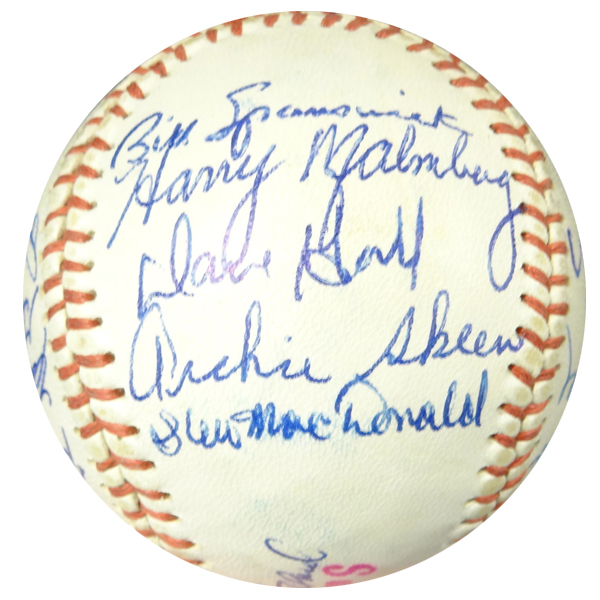 1962 Seattle Rainiers Team Signed Autographed Baseball With 21 Signatures Including Johnny Pesky #102570 Image a