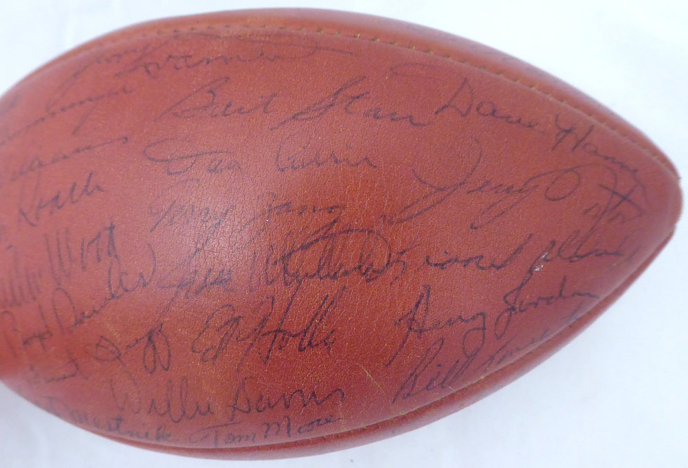 Vince Lombardi Autographed Signed 1963 Green Bay Packers Football With 48 Signatures Including & Bart Starr Beckett Beckett Image a