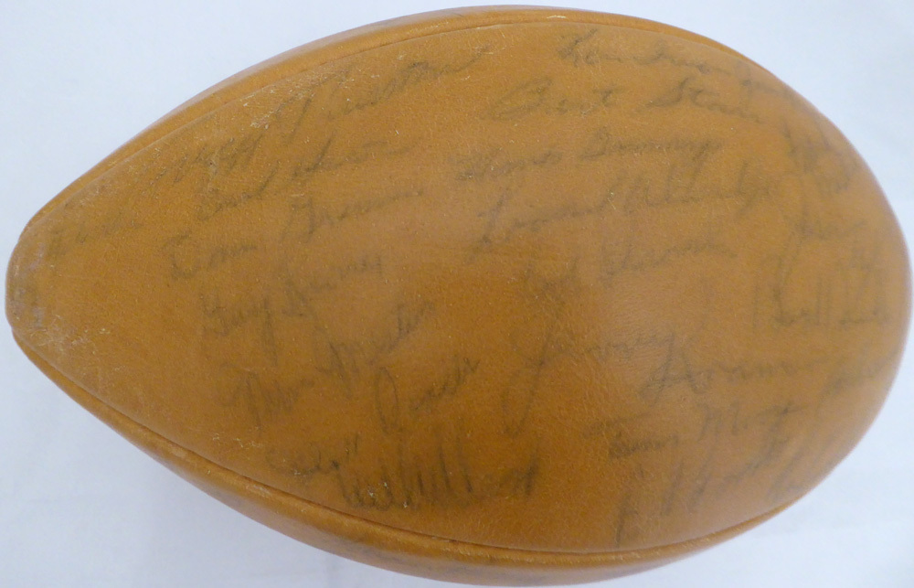 Vince Lombardi Autographed Signed 1963 Green Bay Packers Team Official Wilson Football With 45 Signatures Including & Bart Starr PSA/DNA Image a