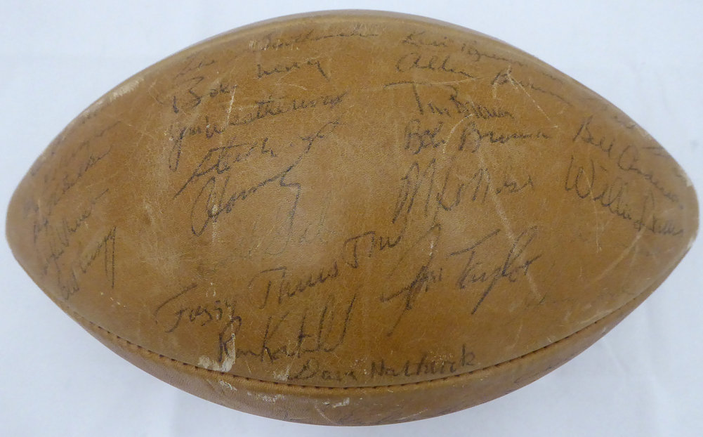 Vince Lombardi Autographed Signed 1966 Green Bay Packers Team Football With 48 Total Signatures Including & Bart Starr Super Bowl I Beckett Beckett Image a