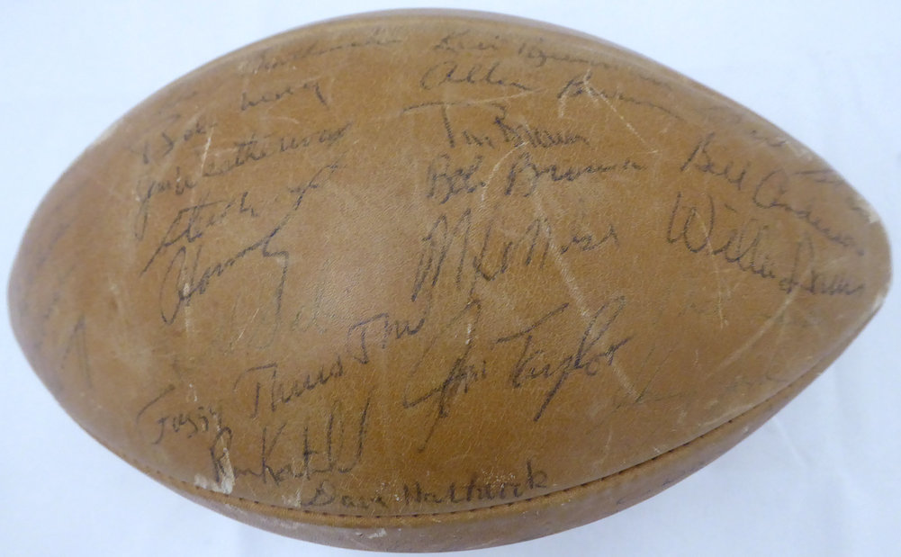 Vince Lombardi Autographed Signed 1966 Green Bay Packers Team Football With 48 Total Signatures Including & Bart Starr Super Bowl I Beckett Beckett Image a