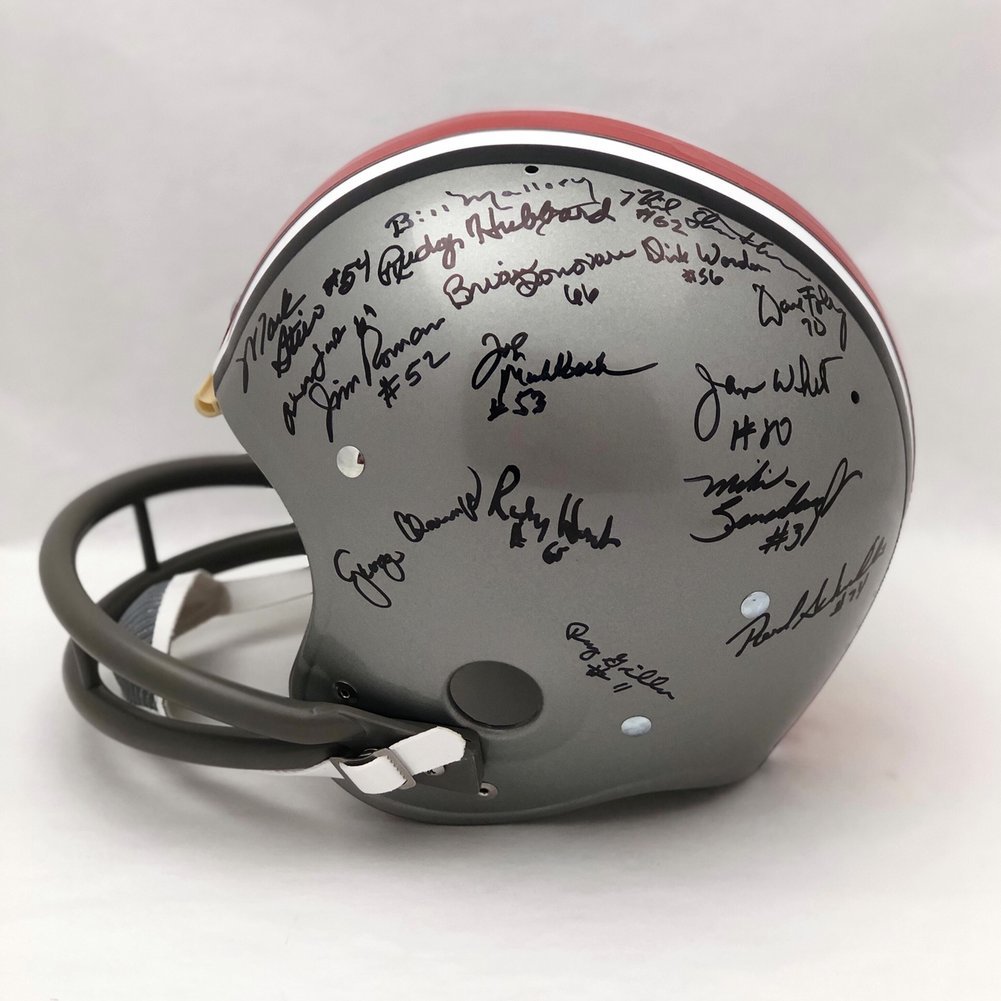 1968 Team OSU Autographed Signed Replica Helmet - Certified Authentic Image a