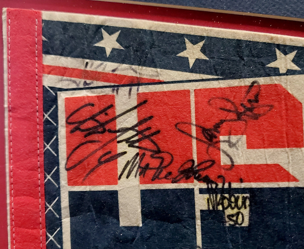 Michael Jordan Autographed Signed 1992 Team Usa Olympic Basketball Dream Team Framed Pennant With 12 Total Signatures Including PSA/DNA Image a