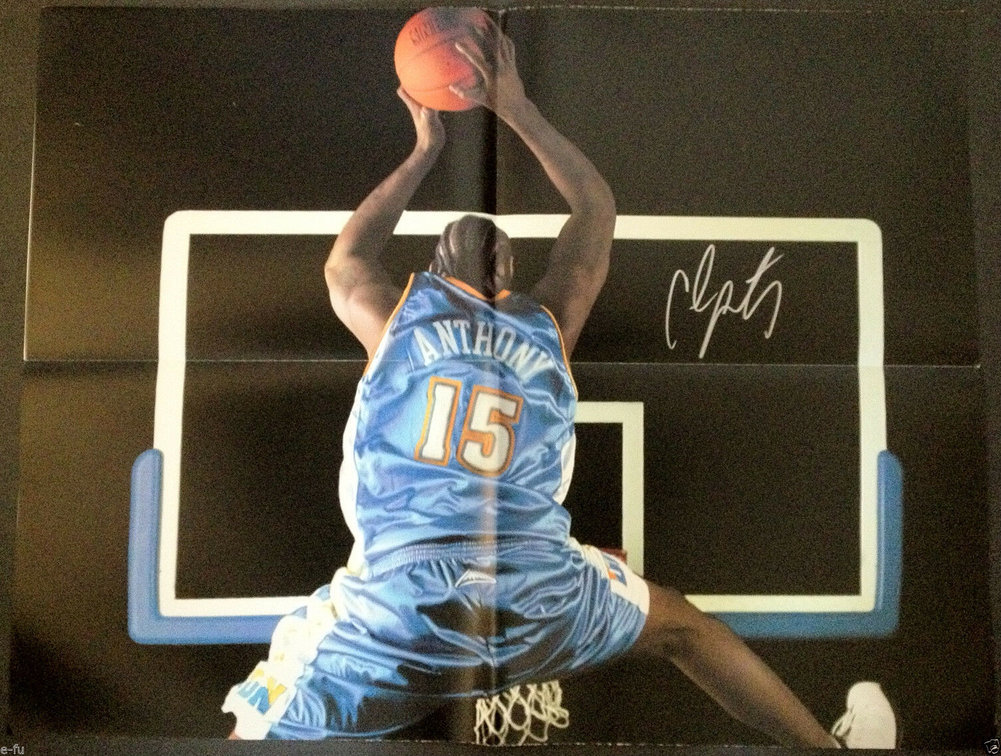 Carmelo Anthony Autographed Signed 2003-04 Topps Chrome Rookie 22X34