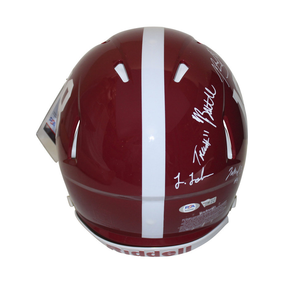 2021 Alabama Crimson Tide Team Autographed Signed Riddell Speed Full Size Authentic Helmet with Coach Saban and More - Fanatics and PSA/DNA Authentic Image a