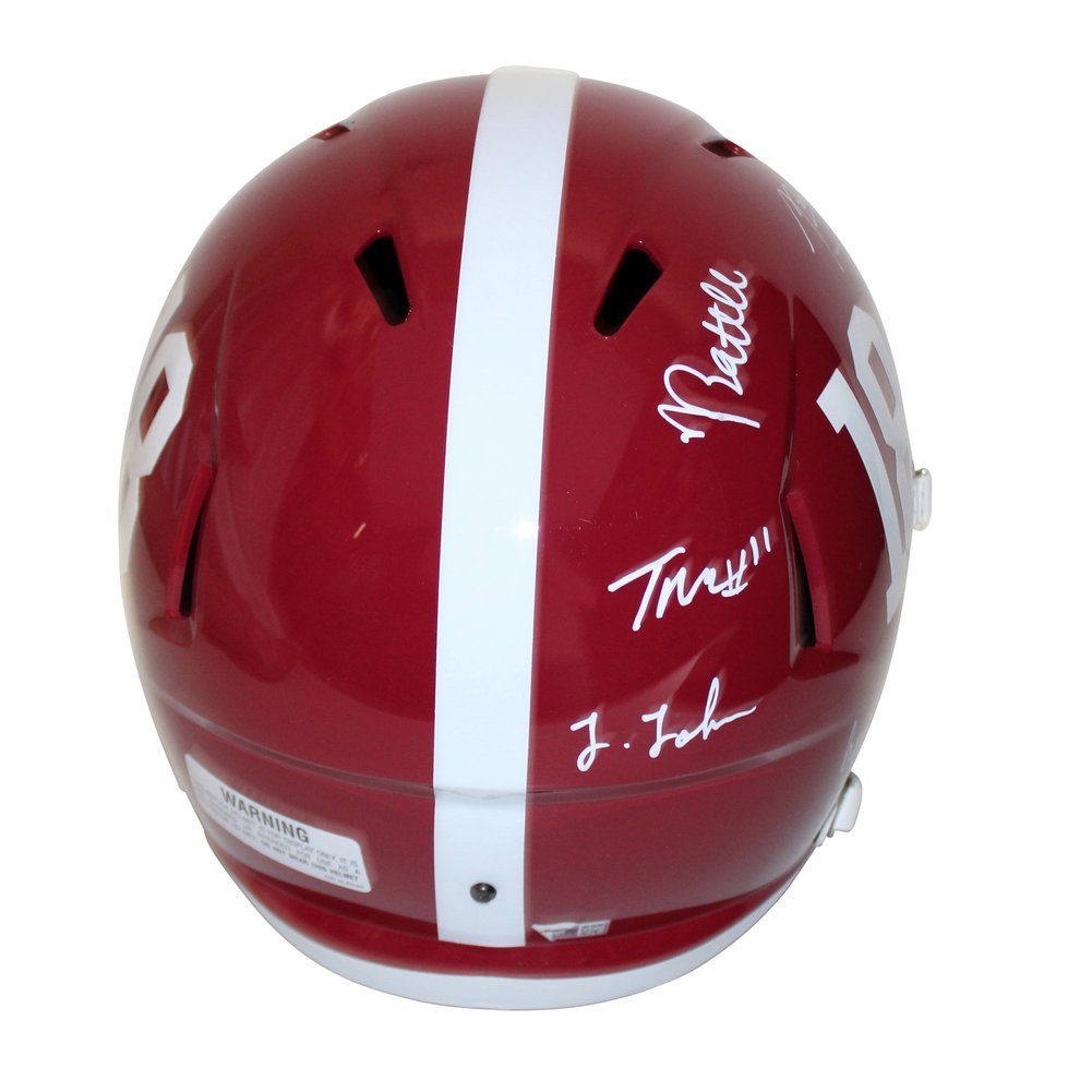 2021 Alabama Crimson Tide Team Autographed Signed Riddell Speed Full Size Replica Helmet with Bryce Young and More - Fanatics and PSA/DNA Authentic Image a