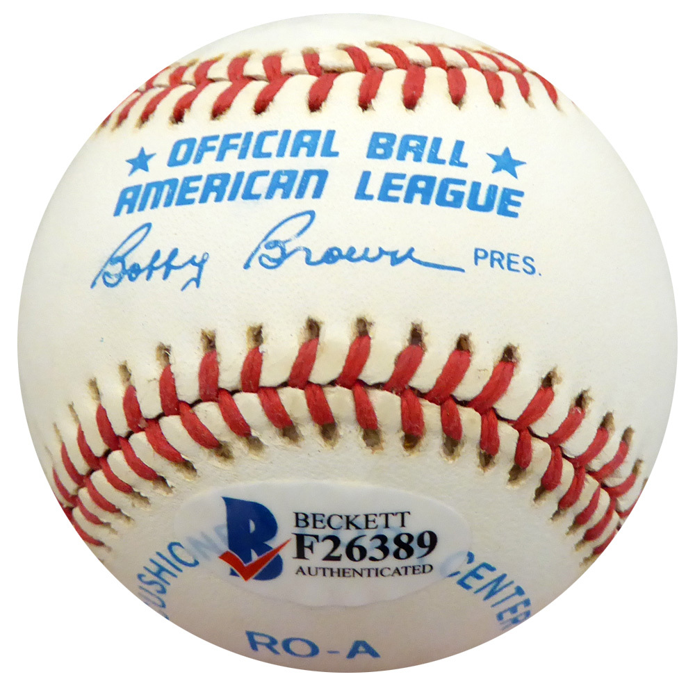 A.B. Ab "Happy" Chandler Autographed Official Al Baseball Commissioner Beckett Beckett Image a