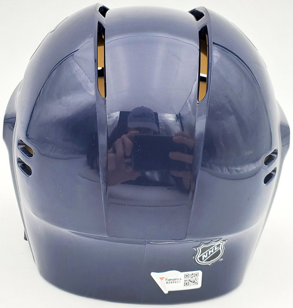 Adam Larsson Autographed Seattle Kraken Blue Mini Helmet Fanatics Holo #200301 Image a