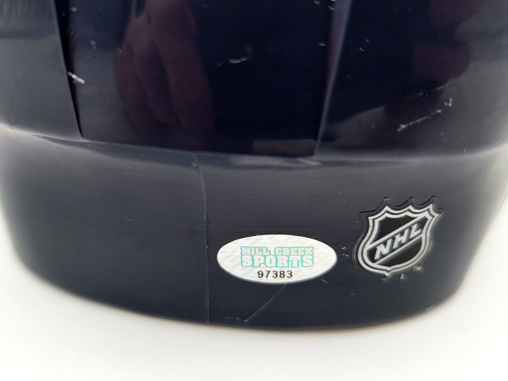 Adam Larsson Autographed Seattle Kraken Blue Mini Helmet Mcs Holo #97383 Image a