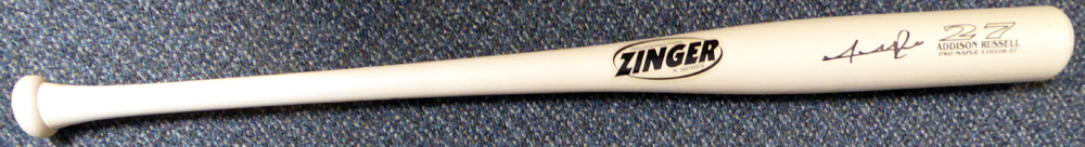 Addison Russell Autographed Zinger Game Model Bat MLB Holo #115046 Image a
