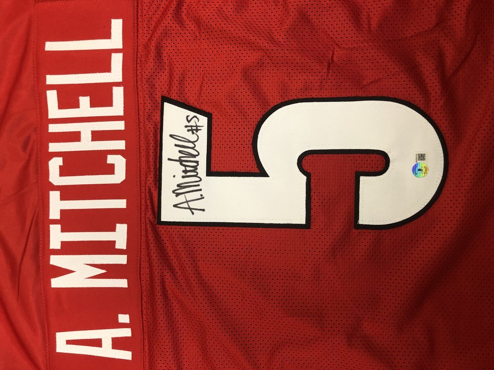 Adonai Mitchell Autographed Signed Georgia Bulldogs Custom #5 Red ...