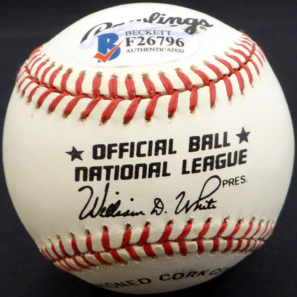 Al Gionfriddo Autographed Official Nl Baseball Brooklyn Dodgers Beckett Beckett Image a