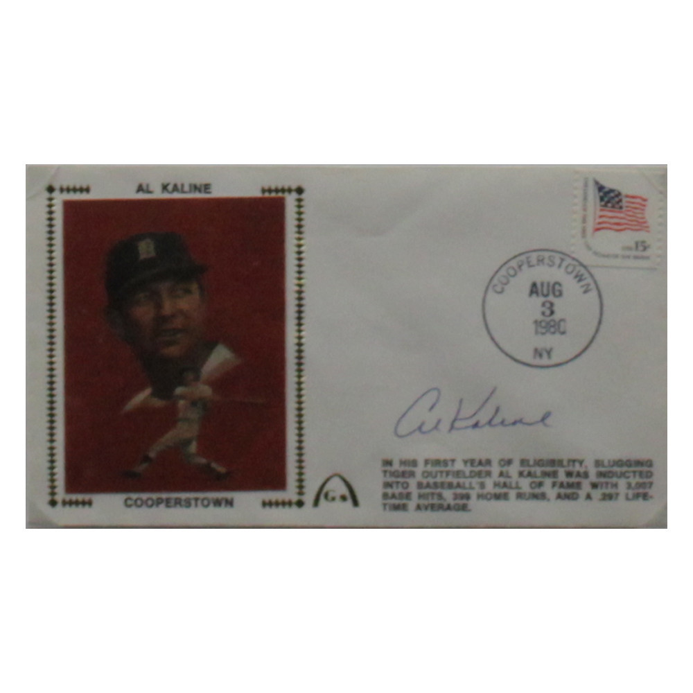 Al Kaline Autographed Signed Framed First Day Cover - Certified Authentic Image a