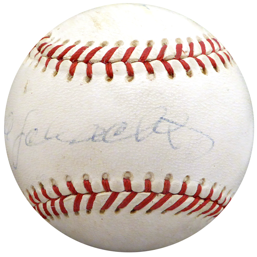 Al Schacht Autographed Official League Baseball Clown Prince Of Baseball Beckett Beckett Image a