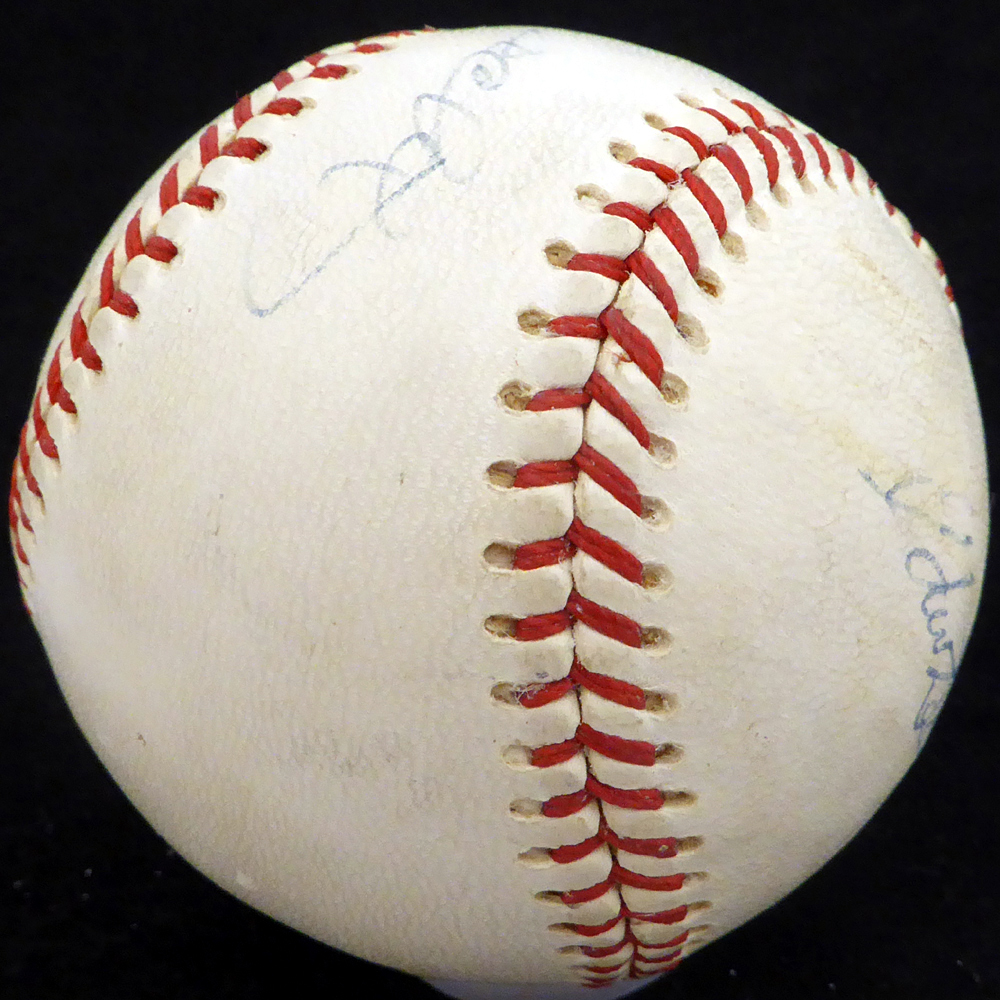 Al Schacht Autographed Official League Baseball Clown Prince Of Baseball Beckett Beckett Image a