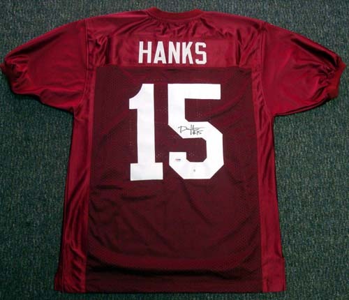 Alabama Crimson Tide Darius Hanks Autographed Red Jersey PSA/DNA Image a