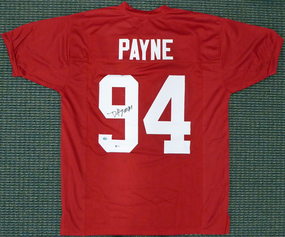 Alabama Crimson Tide Daron Payne Autographed Red Jersey Beckett Beckett Image a