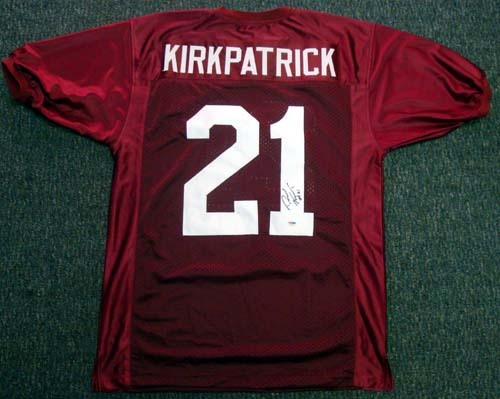 Alabama Crimson Tide Dre Kirkpatrick Autographed Red Jersey PSA/DNA Image a