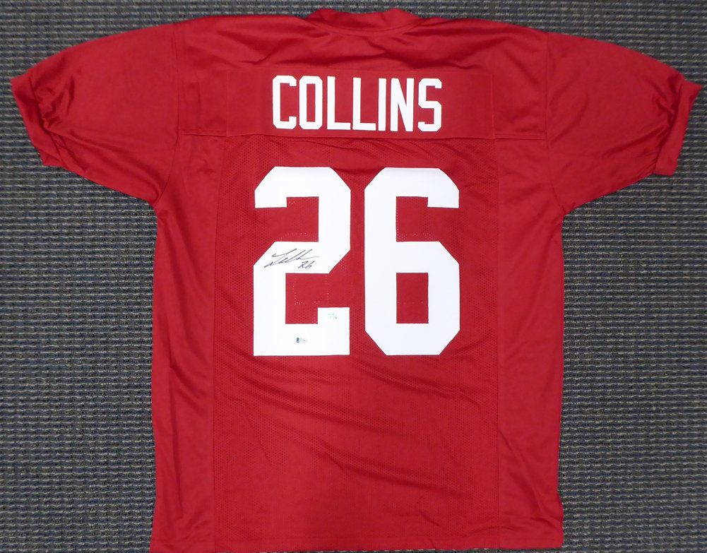 Alabama Crimson Tide Landon Collins Autographed Red Jersey Beckett Beckett Image a