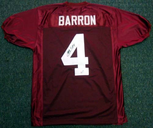 Alabama Crimson Tide Mark Barron Autographed Red Jersey PSA/DNA Image a