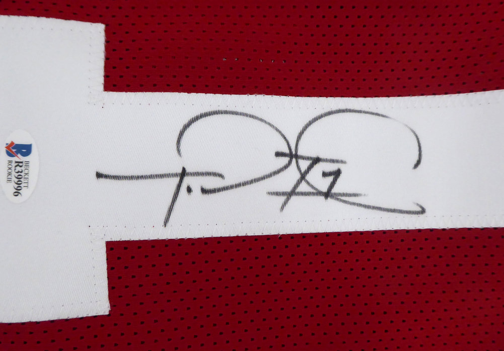 Tua Tagovailoa Autographed Signed Alabama Crimson Tide Framed Red Jersey Beckett Beckett #162370 Image a