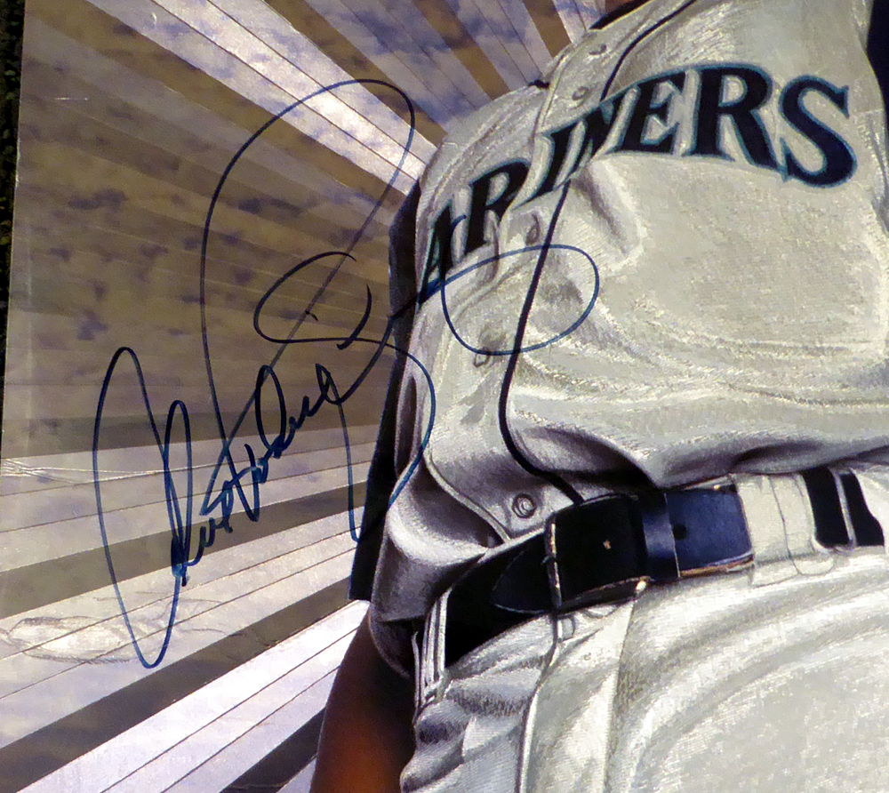 Alex Rodriguez Autographed 1997 Pinnacle Jumbo Card #182 Seattle Mariners Beckett Beckett Image a