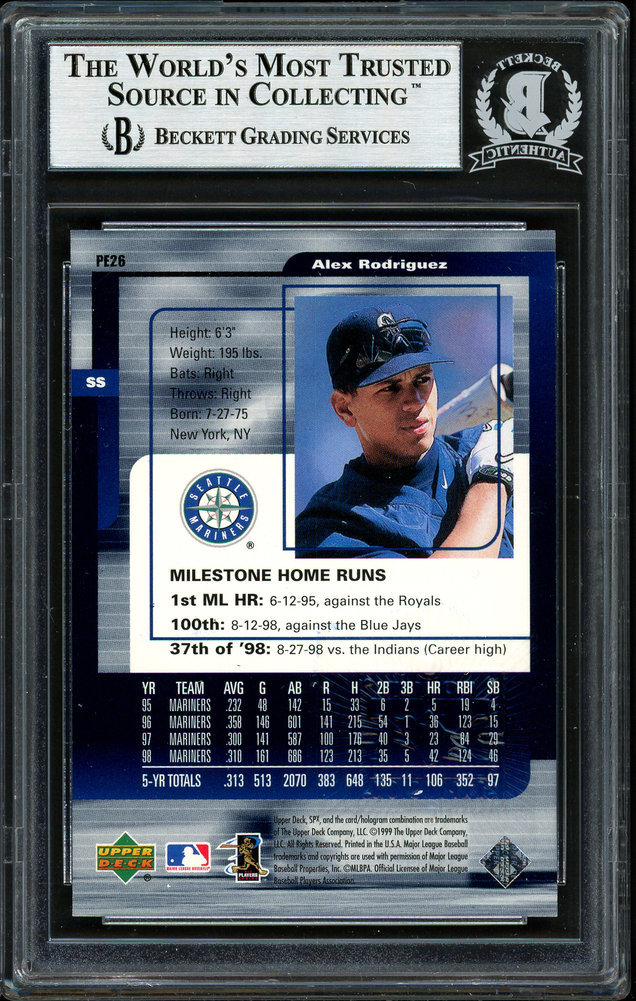 Alex Rodriguez Autographed Signed Seattle Mariners Deluxe Framed