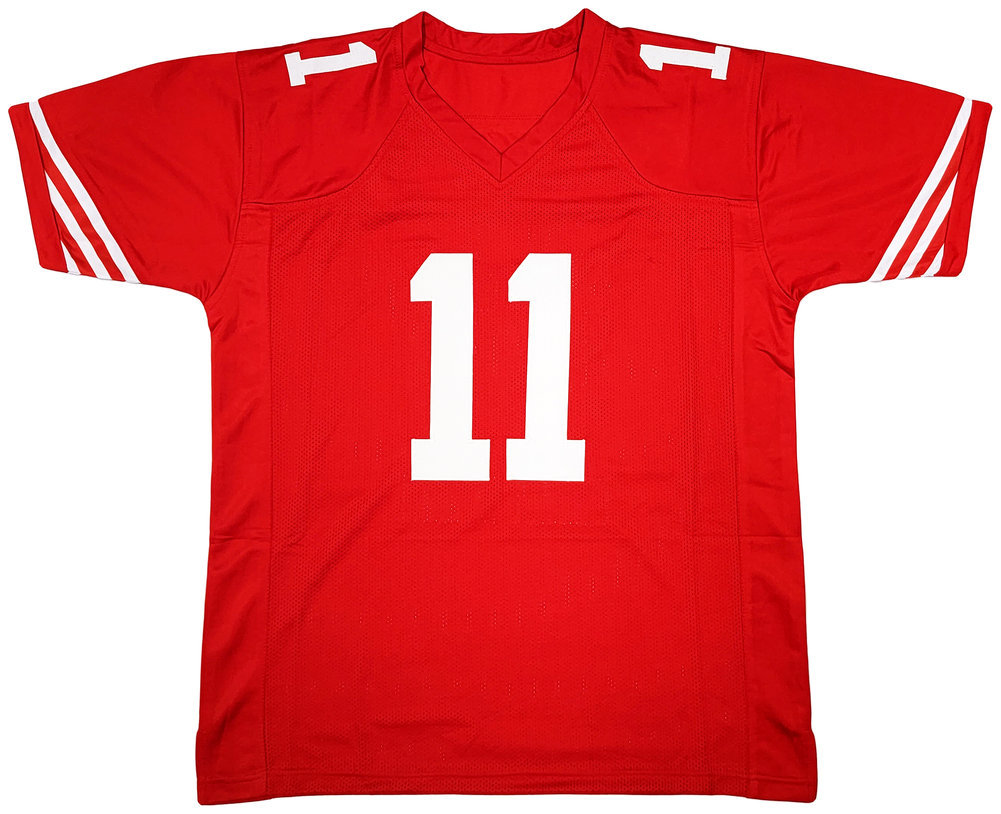 San Francisco 49Ers Alex Smith Autographed Red Jersey Beckett Beckett Witness #208237 Image a