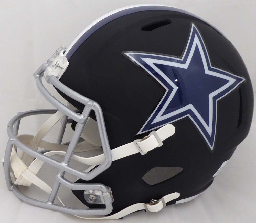 Amari Cooper Autographed Signed Dallas Cowboys Matte Black Full Size Speed  Replica Helmet JSA