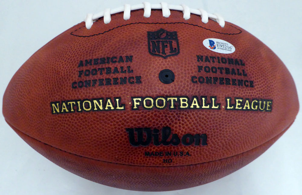 Antonio Brown Autographed NFL Leather Football Pittsburgh Steelers Beckett Beckett Image a