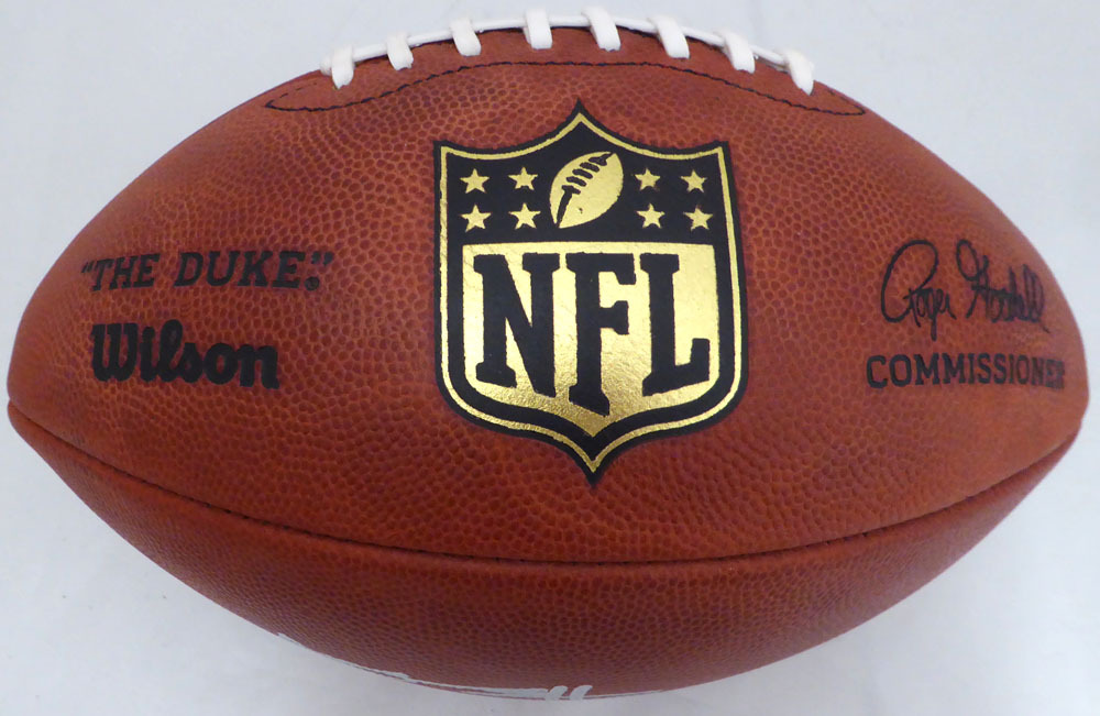 Antonio Brown Autographed NFL Leather Football Pittsburgh Steelers Beckett Beckett Image a