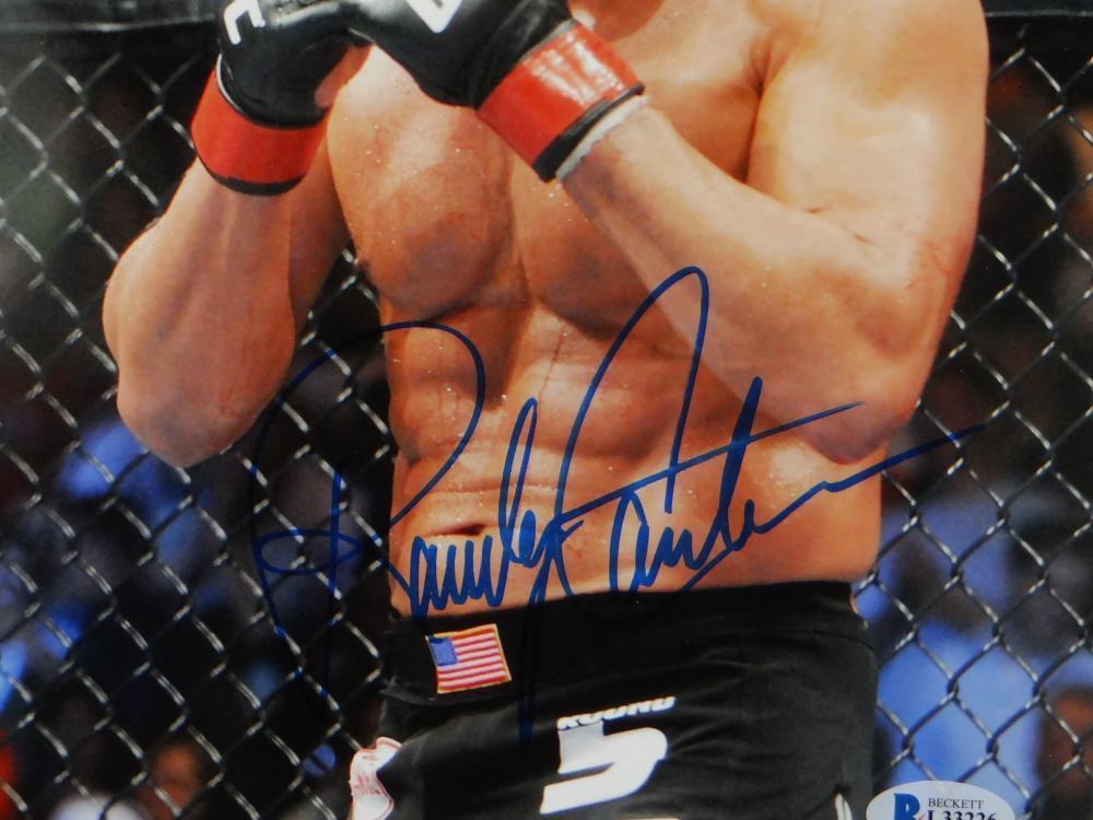 Randy Couture Autographed Signed UFC 8X10 Photo In Ring- Beckett Auth *Blue Image a