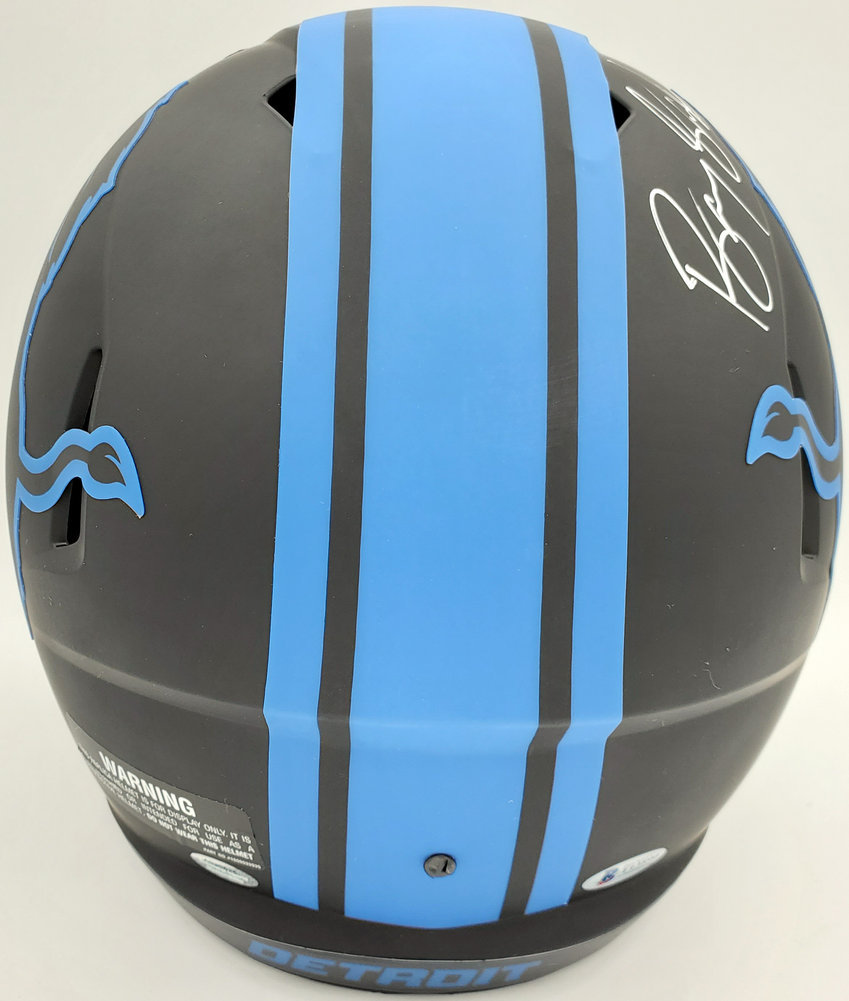 : Barry Sanders Autographed Lions Speed Flex Lunar Eclipse  Full-Size Football Helmet - BAS COA : Collectibles & Fine Art
