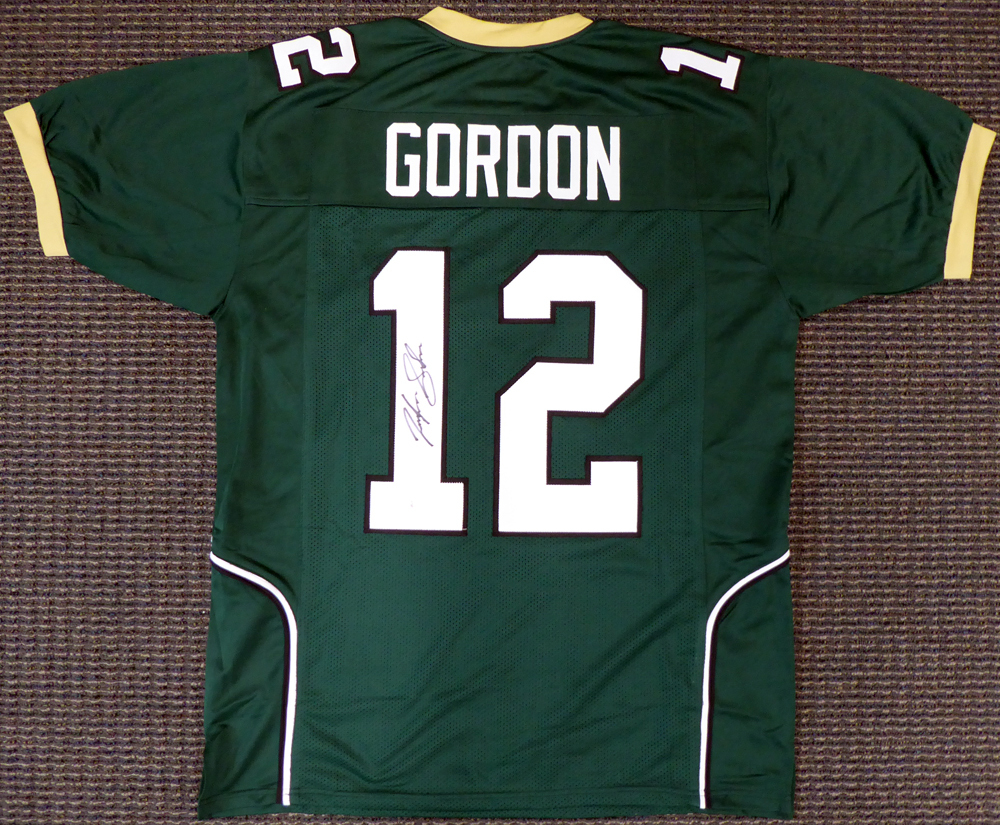 Baylor Bears Josh Gordon Autographed Green Jersey Beckett Beckett Image a