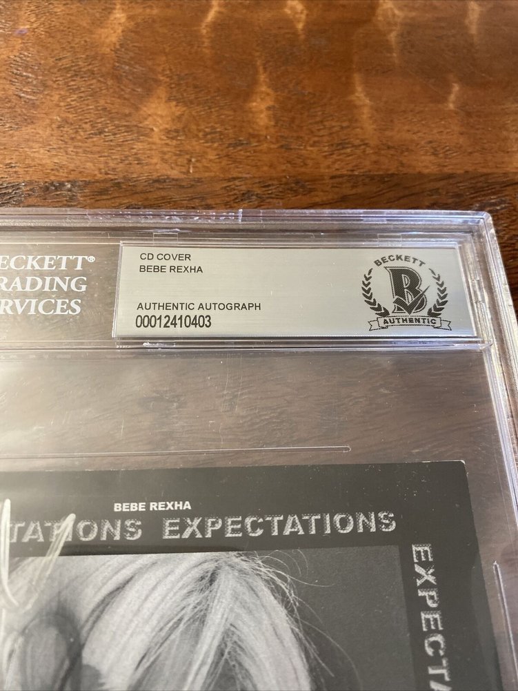 Bebe Rexha Autographed Signed Expectations Cd Beckett Beckett Coa Slabbed Encapsulated