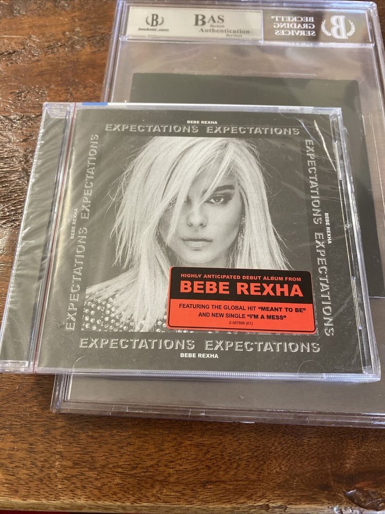 Bebe Rexha Autographed Signed Expectations Cd Beckett Beckett Coa Slabbed Encapsulated