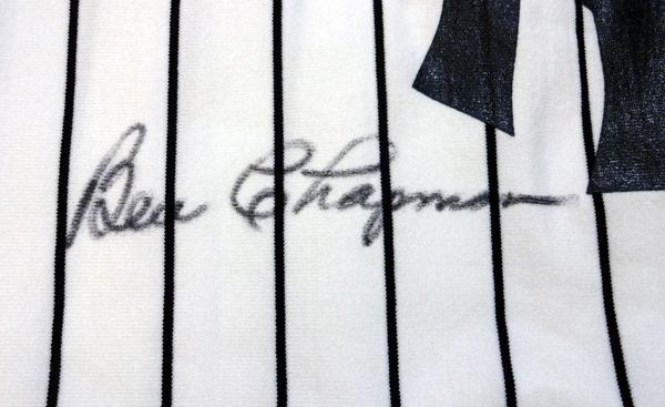 New York Yankees Ben Chapman Autographed White Jersey PSA/DNA Image a